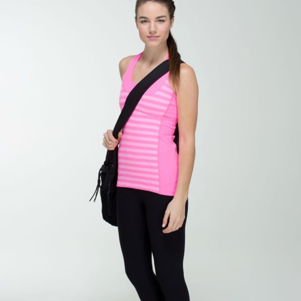 💗Lululemon Scoop Me Up Tank-Pink Zing Apex Stripe - Picture 3 of 9